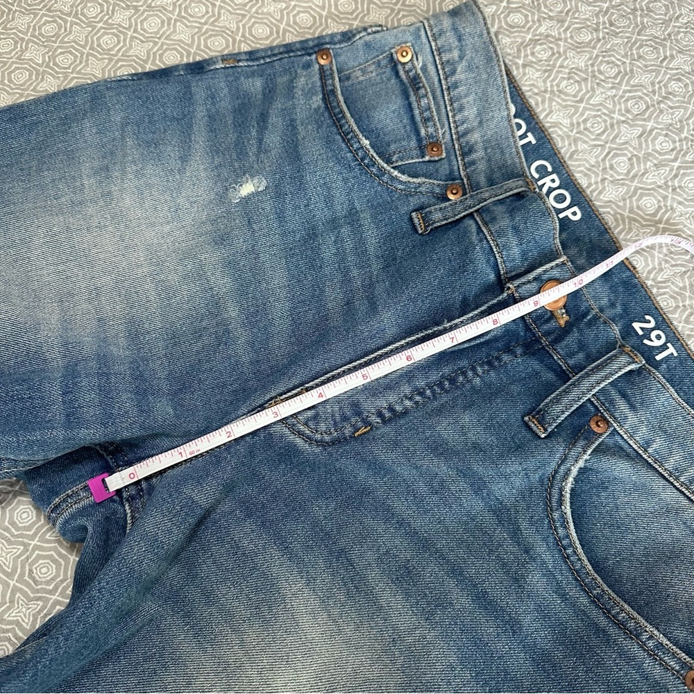 J. Crew Demi Boot Crop Jeans Size 29T Tall Denim Size 8 NWOT - Picture 6 of 12